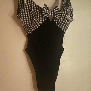 Vintage SLIX bathing suit, high cut leg, low back